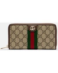Gucci - Portemonnaie Ophidia Mit Leder - Lyst