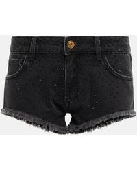 Blumarine - Shorts Di Jeans A Vita Bassa - Lyst
