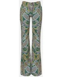 Etro - Paisley High-Rise Bootcut Jeans - Lyst