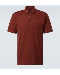 ZEGNA - Cotton Pique Polo Shirt - Lyst