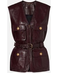Chloé - Belted Leather Vest - Lyst