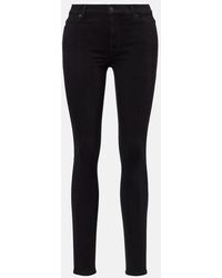 7 For All Mankind - Mid-Rise Skinny Jeans - Lyst