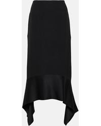 TOTEME - Asymmetric Crepe-Texture Midi Skirt - Lyst