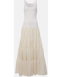 Gabriela Hearst - Pozas Tiered Linen Maxi Dress - Lyst