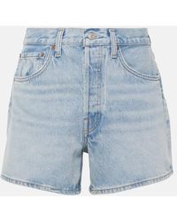 Agolde - Shorts di jeans Parker a vita media - Lyst