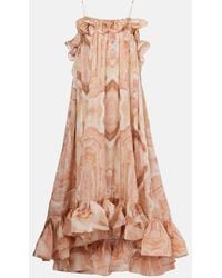 Zimmermann - Illuminate Printed Silk Maxi Dress - Lyst