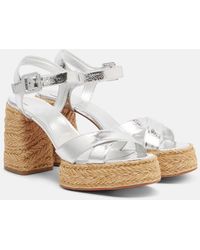 Christian Louboutin - Calakala 85Mm Metallic Leather Sandals - Lyst
