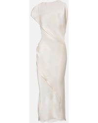 Victoria Beckham - Kyra Draped Midi Dress - Lyst