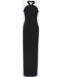 Roland Mouret - Embellished Crepe Halterneck Gown - Lyst