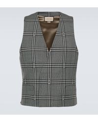 Gucci - Checked Wool Vest - Lyst