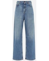 Valentino - High-Rise Wide-Leg Jeans - Lyst