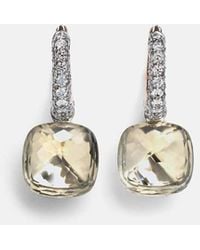 Pomellato - Nudo Classic 18Kt Rose And Earrings With Topaz And Diamonds - Lyst