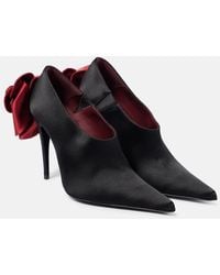 Magda Butrym - Floral-Applique Satin Pumps - Lyst