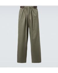Loewe - Cotton Belted Trousers - Lyst