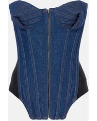 Jean Paul Gaultier - Paneled Denim Corset - Lyst