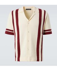 Dolce & Gabbana - Camisa Bowling En Rizo De Mezcla De Algodon A Rayas - Lyst