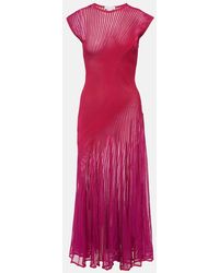 Alaïa - Twisted Knit Midi Dress - Lyst