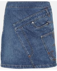 JW Anderson - Twisted Asymmetric Denim Miniskirt - Lyst
