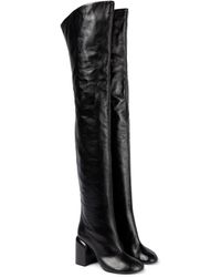 Jil Sander Leather Over-the-knee Boots - Black