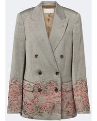 Dries Van Noten - Embroidered Linen And Cotton-Blend Blazer - Lyst