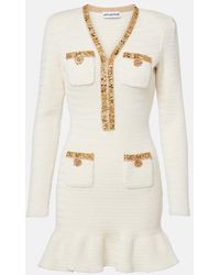 Self-Portrait - Embellished Knitted Minidress - Lyst