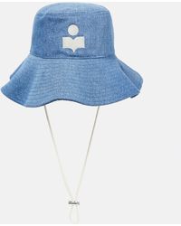 Isabel Marant Cappello da pescatore Delya in denim - Blu