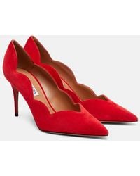 Aquazzura - Petal 85 Suede Pumps - Lyst