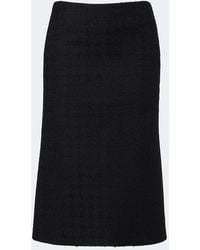 McQueen - Wool And Mohair Tweed Pencil Skirt - Lyst