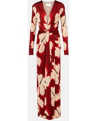 Johanna Ortiz - Vestido Largo De Jersey Floral - Lyst