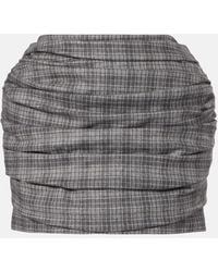 Magda Butrym - Checked Wool And Cashmere Miniskirt - Lyst