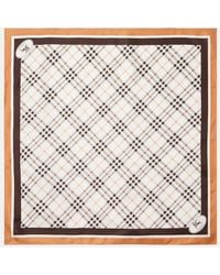 Burberry - Check Silk Twill Scarf - Lyst