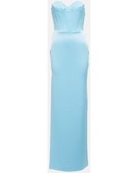 Alex Perry - Honore Satin Maxi Dress - Lyst