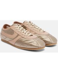 Dries Van Noten - Leather-Trimmed Satin Sneakers - Lyst