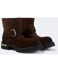 Balenciaga - Venom Suede Biker Boots - Lyst