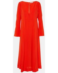 Dorothee Schumacher - Midikleid Sophisticated Volumes Aus Seide - Lyst