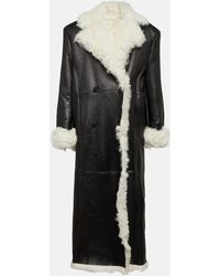 Magda Butrym - Shearling-lined Leather Coat - Lyst