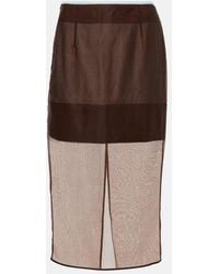 JACQUES WEI - Chiffon Midi Skirt - Lyst