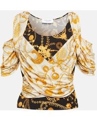 Marine Serre - Ornament Jewelry Fluid Drape Blouse - Lyst