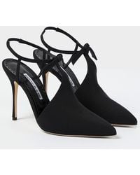Manolo Blahnik - Horna 105 Bow-Detail Slingback Pumps - Lyst