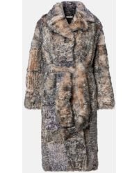 JACQUES WEI - Shearling Wrap Coat - Lyst