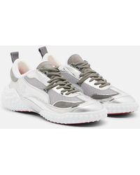 Christian Louboutin - Mara Suede And Mesh Sneakers - Lyst