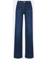 FRAME - Slice Wide-Leg Jeans - Lyst