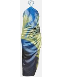 Jonathan Simkhai - Hansel Printed Halterneck Midi Dress - Lyst