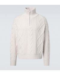 FRAME - Cable-Knit Wool And Cashmere Sweater - Lyst