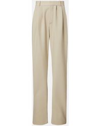 Saint Laurent - Pleated Wool Wide-Leg Pants - Lyst