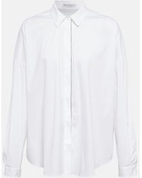 Brunello Cucinelli Hemd aus einem Baumwollgemisch - Weiß