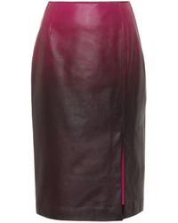 Dorothee Schumacher Degradé Softness Leather Skirt - Pink