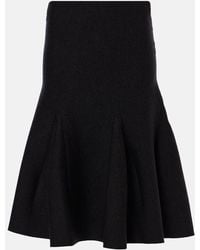Alaïa - Wool-Blend Midi Skirt - Lyst