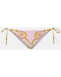 Versace - Barocco Triangle Bikini Bottoms - Lyst