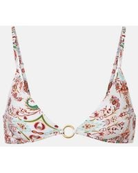 Melissa Odabash - Bedrucktes Bikini-Oberteil Greece - Lyst
